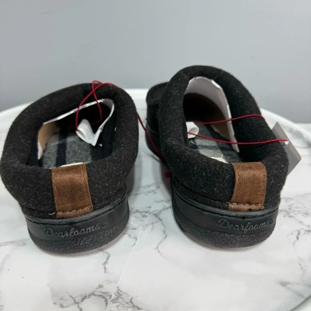 Dearfoams Men’s Slippers sz S 7/8 ndoor/Outdoor Memory Foam Clog NEW O-29
